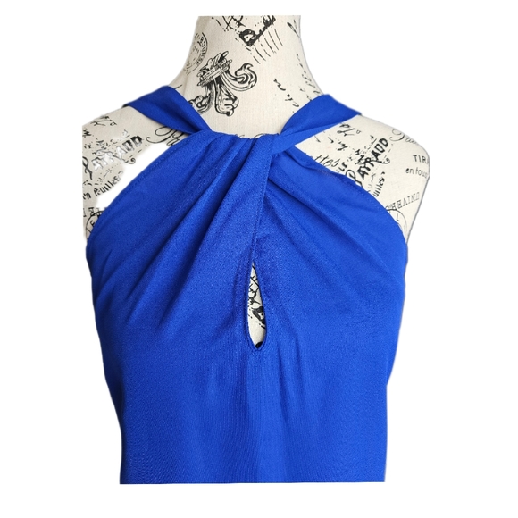 NWOT - Ana + Esme - Blue Twist Front Keyhole Blouse - Picture 3 of 3